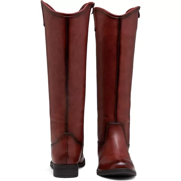 Vepose Womens Knee High Boots 956 Zipper Tall Fashion BootsTall956cognac