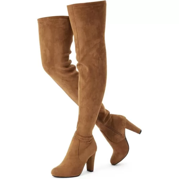 Vepose Womens 992 Thigh High Over The Knee Boots Suede Long Boot with Inner ZipperLong Boots993camel