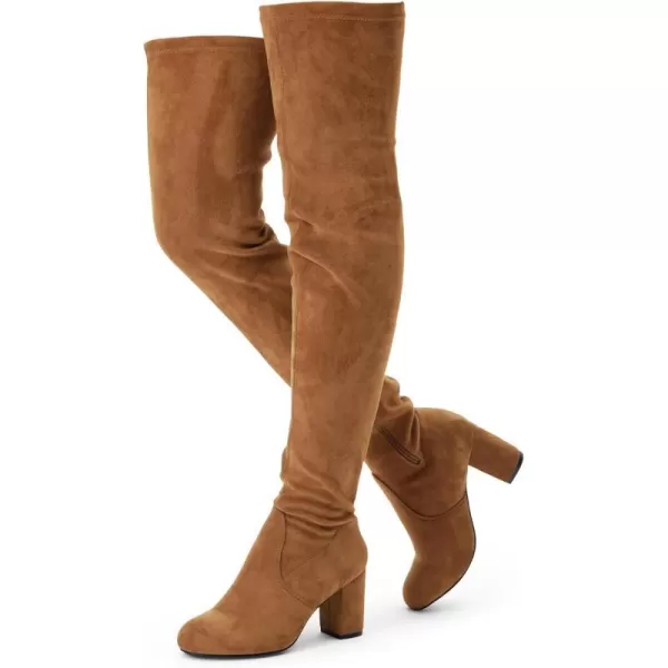 Vepose Womens 992 Thigh High Over The Knee Boots Suede Long Boot with Inner ZipperThigh High992camel