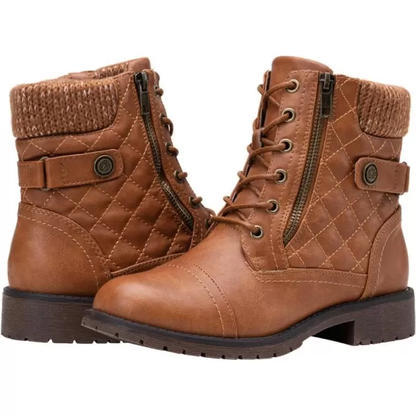 Vepose Womens Fashion Ankle Booties Combat Ankle BootsCombat927brown