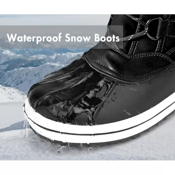 Vepose Womens 974A Snow Boots Fashion Waterproof Comfortable Mid Calf BootsFashion975ablack