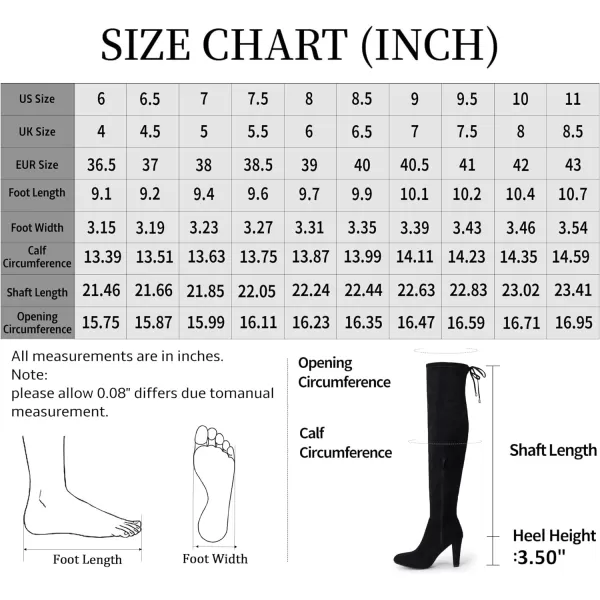 Vepose Womens 994 Fashion Suede High Chunky Heel Over The Knee High Boots with ZipperKnee High994black