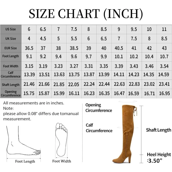 Vepose Womens 994 Fashion Suede High Chunky Heel Over The Knee High Boots with ZipperKnee High994khaki