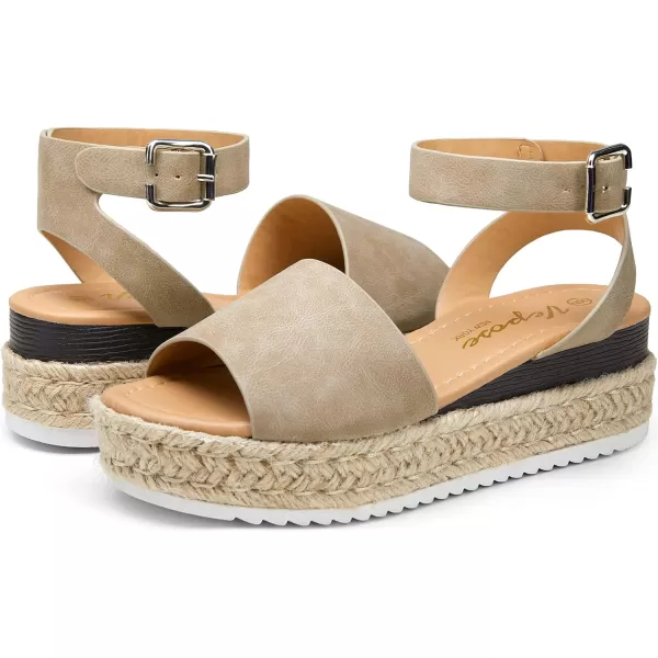 Vepose Womens 00A Espadrilles Sandals Classic Wedge Platform SandalEspadrilles400anude Nubuck