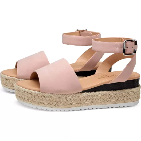 Vepose Womens 00A Espadrilles Sandals Classic Wedge Platform SandalSummer Sandal400ablush