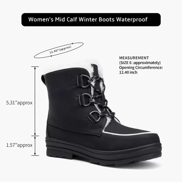 Vepose Womens 966 Snow Boots for Women WaterproofInner Zip981black