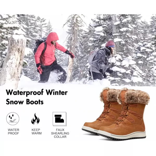 Vepose Womens 966 Snow Boots for Women WaterproofWinter Boots966brown