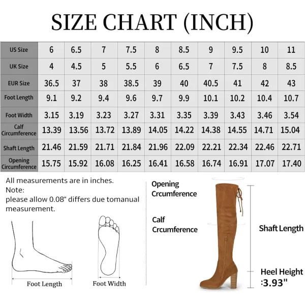 Vepose Womens Over The Knee Boots Thigh High Chunky Heel BootPlatform996camel