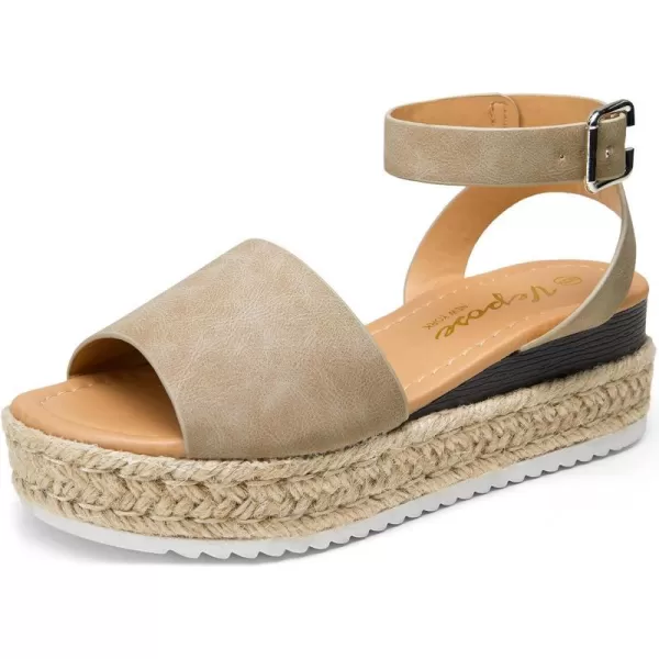 Vepose Womens 00A Espadrilles Sandals Classic Wedge Platform SandalEspadrilles400anude Nubuck