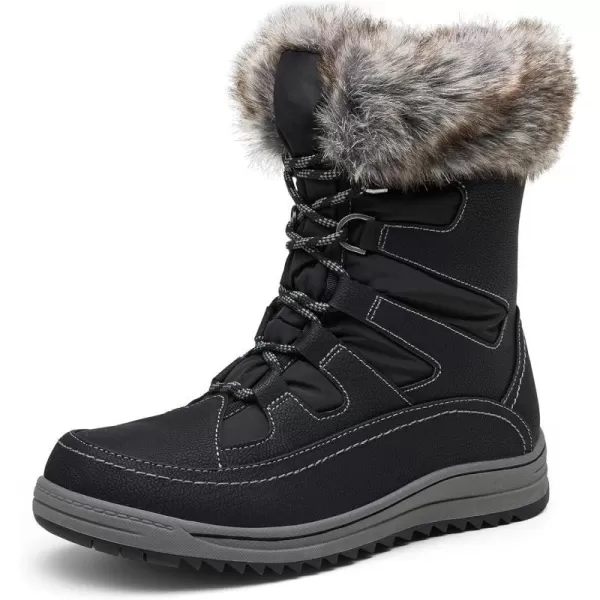 Vepose Womens 966 Snow Boots for Women WaterproofWinter Boots966black