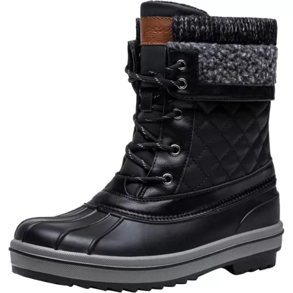 Vepose Womens 972A Eve Waterproof Winter Snow Boots Warm Faux Fur Insulated BootsSnow Boots973ablack