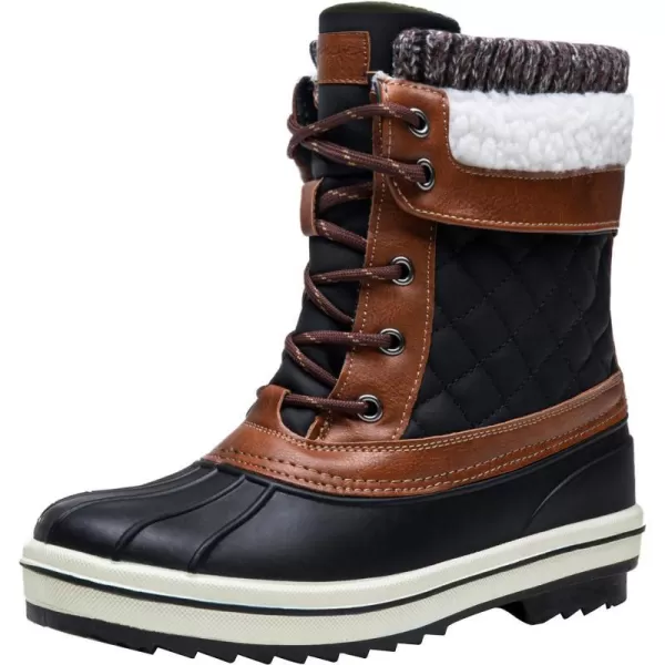 Vepose Womens 972A Eve Waterproof Winter Snow Boots Warm Faux Fur Insulated BootsSnow Boots973ablackBrown