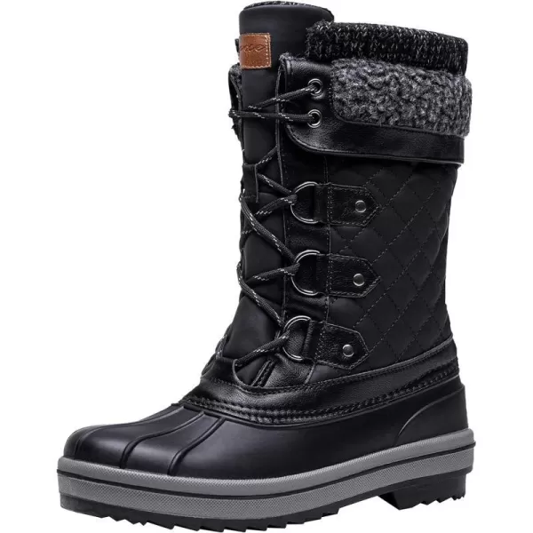 Vepose Womens 972A Eve Waterproof Winter Snow Boots Warm Faux Fur Insulated BootsWindback Boots972ablack