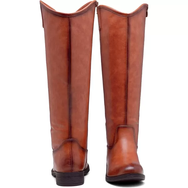 Vepose Womens Knee High Boots 956 Zipper Tall Fashion Wide Calf BootsTall956brown