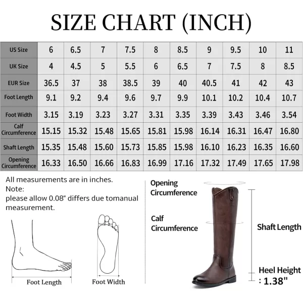 Vepose Womens Knee High Boots 956 Zipper Tall Fashion Wide Calf BootsTall956coffee