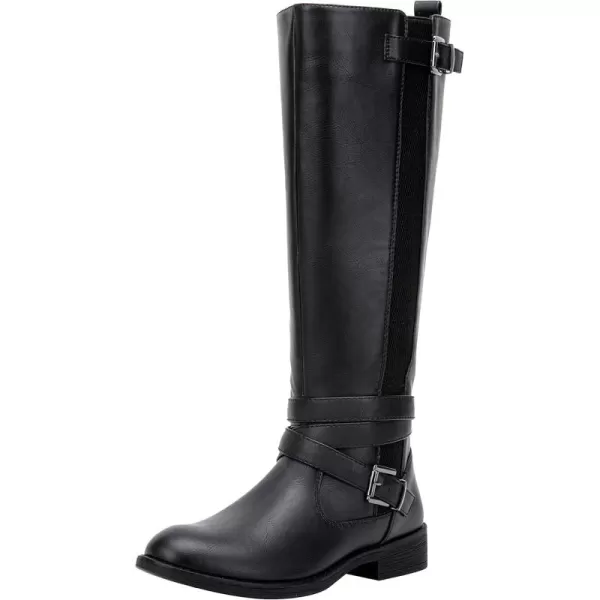 Vepose Womens 952 Stretch Riding Retro Fashion Knee High BootsBlackriding Retro 952