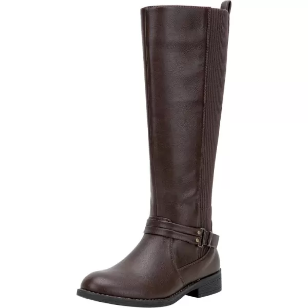 Vepose Womens 952 Stretch Riding Retro Fashion Knee High BootsCoffeeknitting Boots 955