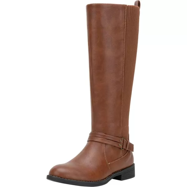 Vepose Womens 952 Stretch Riding Retro Fashion Knee High BootsYellow Brownknitting Boots 955