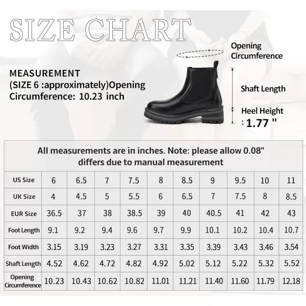 imageVepose Womens 9608 Chelsea Lug Sole Casual Outdoor Boots Ankle BootiesBlack Puchelsea 9608