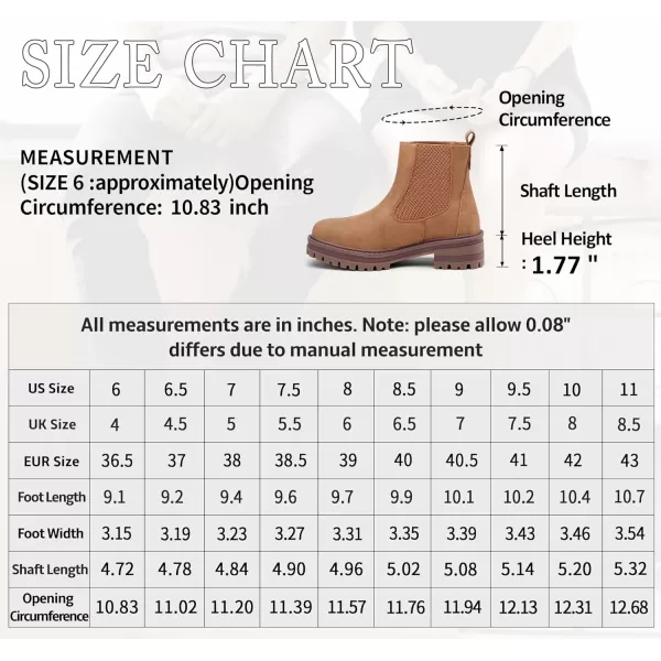 imageVepose Womens 9608 Chelsea Lug Sole Casual Outdoor Boots Ankle BootiesCamelchelsea 9608