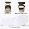 imageVepose Womens 400A Platform Wedge Sandals Summer Espadrilles Sandals with Ankle StrapEspadrilles400ablack Nubuck