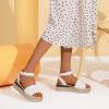 imageVepose Womens 400A Platform Wedge Sandals Summer Espadrilles Sandals with Ankle StrapEspadrilles400awhite Pu