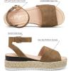 imageVepose Womens 400A Platform Wedge Sandals Summer Espadrilles Sandals with Ankle StrapSummer Sandal400abrown