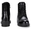 imageVepose Womens 916  Ankle Boots  Combat Boots  Laceup Booties with Inside ZipperLeather916lblack
