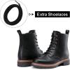 imageVepose Womens 962223 Fashion Classic Lace Up Combat Boots Ankle BootiesBlack Puclassic Boots9623