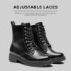 imageVepose Womens 962223 Fashion Classic Lace Up Combat Boots Ankle BootiesBlack Pufashion Boots9622