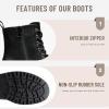 imageVepose Womens 962223 Fashion Classic Lace Up Combat Boots Ankle BootiesBlackclassic Boots9623