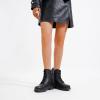 imageVepose Womens 962223 Fashion Classic Lace Up Combat Boots Ankle BootiesBlackleather 9623l