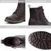 imageVepose Womens 962223 Fashion Classic Lace Up Combat Boots Ankle BootiesBrownclassic Boots9623