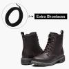 imageVepose Womens 962223 Fashion Classic Lace Up Combat Boots Ankle BootiesBrownclassic Boots9623