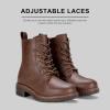 imageVepose Womens 962223 Fashion Classic Lace Up Combat Boots Ankle BootiesCognacclassic Boots9623
