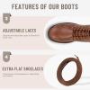 imageVepose Womens 962223 Fashion Classic Lace Up Combat Boots Ankle BootiesYellow Brownclassic Boots9623
