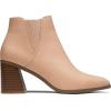 imageVepose Womens 9631 Chunky Heel Ankle Boots Pointed Toe Block Heeled Booties with Side ZipperChunky Chelsea9631beige