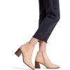 imageVepose Womens 9631 Chunky Heel Ankle Boots Pointed Toe Block Heeled Booties with Side ZipperChunky Chelsea9631beige