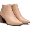 imageVepose Womens 9631 Chunky Heel Ankle Boots Pointed Toe Block Heeled Booties with Side ZipperChunky Chelsea9631beige