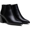 imageVepose Womens 9631 Chunky Heel Ankle Boots Pointed Toe Block Heeled Booties with Side ZipperChunky Chelsea9631black