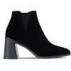 imageVepose Womens 9631 Chunky Heel Ankle Boots Pointed Toe Block Heeled Booties with Side ZipperChunky Chelsea9631black Nubuck