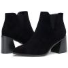 imageVepose Womens 9631 Chunky Heel Ankle Boots Pointed Toe Block Heeled Booties with Side ZipperChunky Chelsea9631black Suede