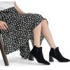 imageVepose Womens 9631 Chunky Heel Ankle Boots Pointed Toe Block Heeled Booties with Side ZipperChunky Chelsea9631black Suede
