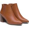imageVepose Womens 9631 Chunky Heel Ankle Boots Pointed Toe Block Heeled Booties with Side ZipperChunky Chelsea9631brown