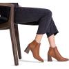 imageVepose Womens 9631 Chunky Heel Ankle Boots Pointed Toe Block Heeled Booties with Side ZipperChunky Chelsea9631brown