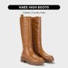 imageVepose Womens 9658 Knee High Boots Low Heel Platform Tall Boots with Side Zipper for LadiesPlatform Boots9658camel
