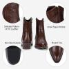 imageVepose Womens 9816 Cowboy Boots Ankle Western Short Cowgirl Embroidered Round Toe Low Heel Booties with Side ZipperBwestern Cowboy Boots9816whisky