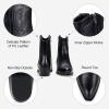 imageVepose Womens 9816 Cowboy Boots Ankle Western Short Cowgirl Embroidered Round Toe Low Heel Booties with Side ZipperWestern Cowboy Boots9816black