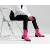 imageVepose Womens 9816 Cowboy Boots Ankle Western Short Cowgirl Embroidered Round Toe Low Heel Booties with Side ZipperWestern Cowboy Boots9816rose Pink