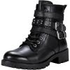 imageVepose Womens 916  Ankle Boots  Combat Boots  Laceup Booties with Inside ZipperLeather Moto919lblack
